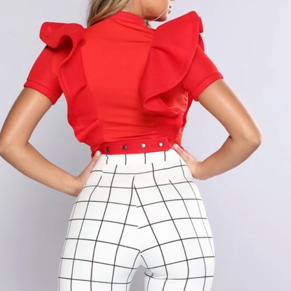 Fashionova Ruffle Mesh Bodysuit - Picture 3 of 4